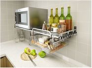 Multi - Purpose Home Kitchen Shelf Organizer Customized Size Chrome Plated