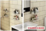Sanitary Shampoo Bathroom Corner Rack , Large Capacity Chrome Bathroom Shelf